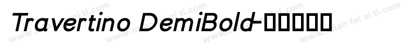 Travertino DemiBold字体转换